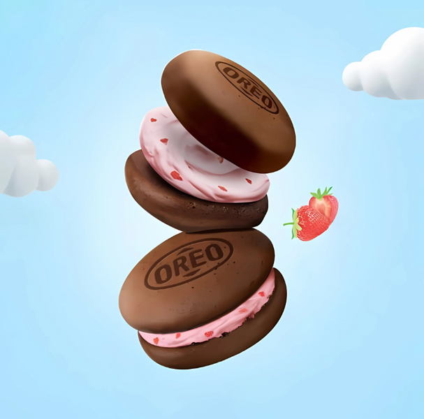 Бисквитное печенье Oreo Cloud Cake Клубника 132 г 147 фото