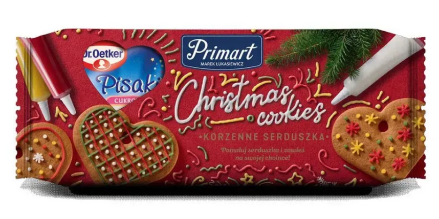 Різдвяні пряники Primart Christmas Cookies сердечка 211 г 50 фото