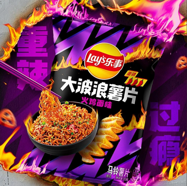 Острые чипсы Lay&rsquo;s Maxx Korean Spicy Chicken Noodle 70 г 152 фото