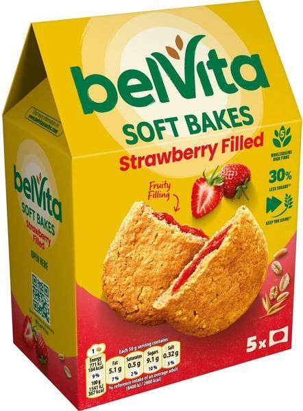 Печиво Belvita Soft Bakes Strawberry 250 г 109 фото