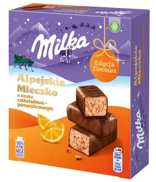 Цукерки Milka Alpejskie Mleczko шоколадно-апельсинові 330 г 23 фото