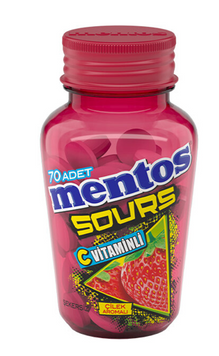 Жевательные конфеты Mentos Sour Vitamin C Strawberry 49 г 132 фото