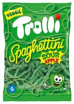 Кислые жевательные конфеты Trolli Spaghettini Apple 100 г  135 фото