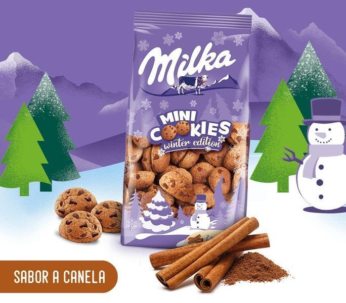 Печенье Milka Mini Cookies Winter Edition с корицей 250 г 95 фото